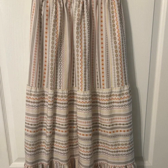 Polagram Maxi Dress with Cream and Multicolor Stripes - Picture 3 of 5